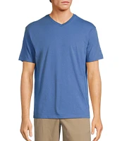 Roundtree & Yorke Solid Cloud Short Sleeve V-Neck T-Shirt