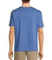 Roundtree & Yorke Solid Cloud Short Sleeve V-Neck T-Shirt