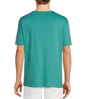 Roundtree & Yorke Solid Cloud Short Sleeve V-Neck T-Shirt