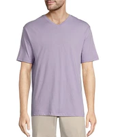 Roundtree & Yorke Solid Cloud Short Sleeve V-Neck T-Shirt