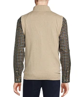 Roundtree & Yorke Solid Quarter Zip Mock Neck Vest