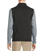 Roundtree & Yorke Solid Quarter Zip Mock Neck Vest