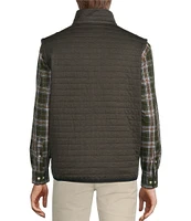 Roundtree & Yorke Solid Quilted Mock Neck Full Zip Vest