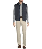 Roundtree & Yorke Solid Quilted Mock Neck Full Zip Vest