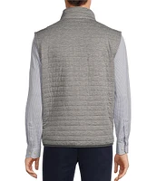 Roundtree & Yorke Solid Quilted Mock Neck Full Zip Vest