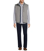 Roundtree & Yorke Solid Quilted Mock Neck Full Zip Vest