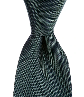 Roundtree & Yorke Solid Textured Design 3 3/8#double; Woven Silk Tie