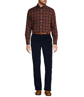 Roundtree & Yorke Stewart Classic Fit Flat Front Corduroy Pants