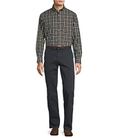 Roundtree & Yorke Straight Fit Flat Front Texture Chino Pants