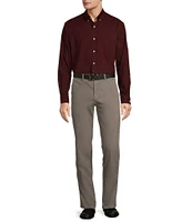 Roundtree & Yorke Straight Fit Flat Front Texture Chino Pants