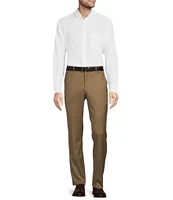 Roundtree & Yorke Luxury Gabardine Ultimate Comfort Straight Fit Flat Front Dress Pants