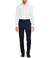 Roundtree & Yorke Luxury Gabardine Ultimate Comfort Straight Fit Flat Front Dress Pants