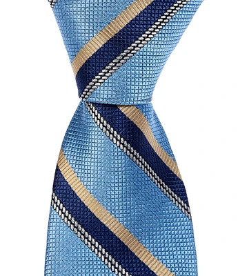 Roundtree & Yorke Striped 2 3/4#double; Silk Tie