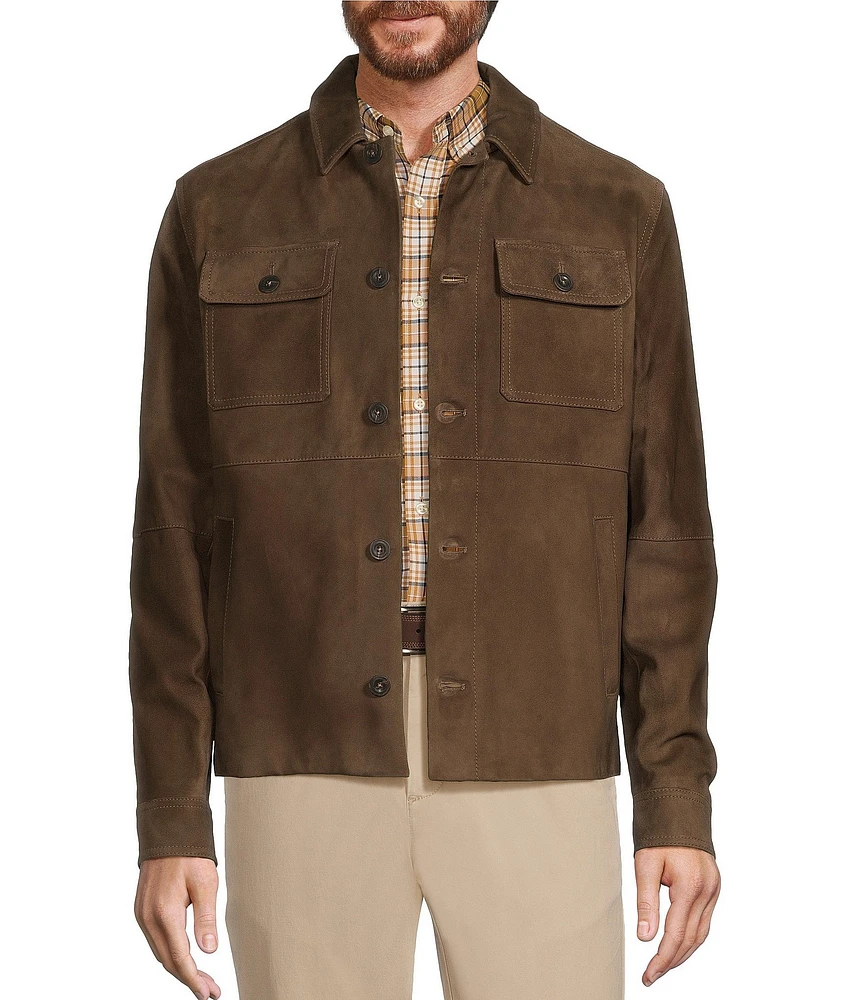 Roundtree & Yorke Suede Shacket Jacket