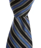 Roundtree & Yorke Surrounded Stripe 3 1/8#double; Silk Tie