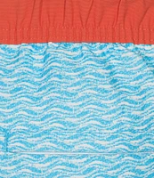 Roundtree & Yorke Textured Wave 8#double; Swim Trunks