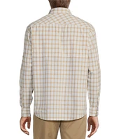 Roundtree & Yorke The Charter Performance Vented Long Sleeve Medium Plaid Fishing Sport Shirt