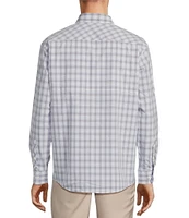 Roundtree & Yorke The Charter Performance Vented Long Sleeve Medium Plaid Fishing Sport Shirt