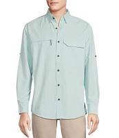 Roundtree & Yorke The Charter Performance Vented Long Sleeve Solid Fishing Sport Shirt