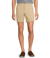Roundtree & Yorke The Cloud Collection 7#double; Flat Front Washed Chino Shorts