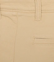 Roundtree & Yorke The Cloud Collection 7#double; Flat Front Washed Chino Shorts