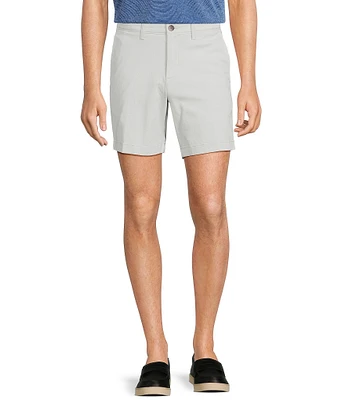 Roundtree & Yorke The Cloud Collection 7#double; Flat Front Washed Chino Shorts