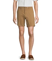 Roundtree & Yorke The Cloud Collection 7#double; Flat Front Washed Chino Shorts