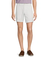 Roundtree & Yorke The Cloud Collection 7#double; Flat Front Washed Chino Shorts