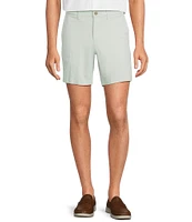 Roundtree & Yorke The Cloud Collection 7#double; Flat Front Washed Chino Shorts