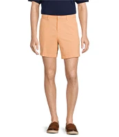 Roundtree & Yorke The Cloud Collection 7#double; Flat Front Washed Chino Shorts