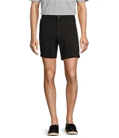 Roundtree & Yorke The Cloud Collection 7#double; Flat Front Washed Chino Shorts