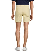 Roundtree & Yorke The Cloud Collection 7#double; Flat Front Washed Chino Shorts