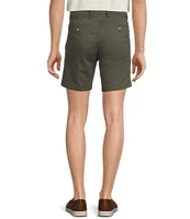 Roundtree & Yorke The Cloud Collection 7#double; Flat Front Washed Chino Shorts