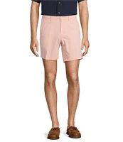 Roundtree & Yorke The Cloud Collection 7#double; Flat Front Washed Chino Shorts