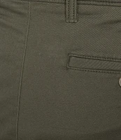 Roundtree & Yorke The Cloud Collection 8#double; Flat-Front Tech Pocket Washed Chino Shorts