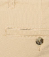 Roundtree & Yorke The Cloud Collection 8#double; Flat-Front Tech Pocket Washed Chino Shorts
