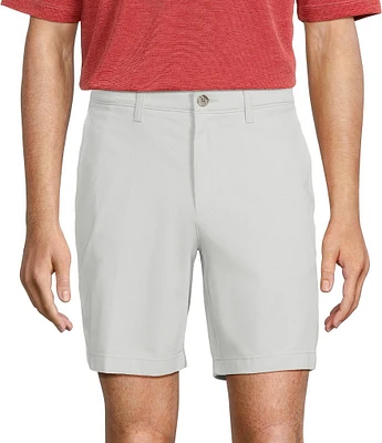 Roundtree & Yorke The Cloud Collection 8#double; Flat-Front Tech Pocket Washed Chino Shorts