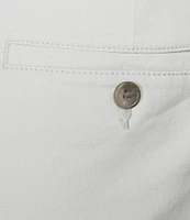 Roundtree & Yorke The Cloud Collection 8#double; Flat-Front Tech Pocket Washed Chino Shorts