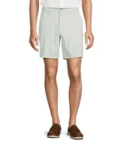 Roundtree & Yorke The Cloud Collection 8#double; Flat-Front Tech Pocket Washed Chino Shorts