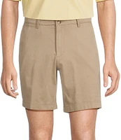 Roundtree & Yorke The Cloud Collection 8#double; Flat-Front Tech Pocket Washed Chino Shorts
