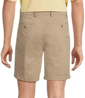 Roundtree & Yorke The Cloud Collection 8#double; Flat-Front Tech Pocket Washed Chino Shorts
