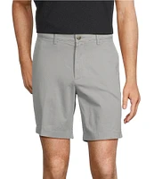 Roundtree & Yorke The Cloud Collection 8#double; Flat-Front Tech Pocket Washed Chino Shorts