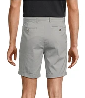 Roundtree & Yorke The Cloud Collection 8#double; Flat-Front Tech Pocket Washed Chino Shorts