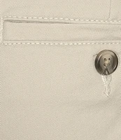 Roundtree & Yorke The Cloud Collection 8#double; Flat-Front Tech Pocket Washed Chino Shorts