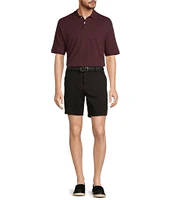 Roundtree & Yorke The Cloud Collection 8#double; Flat-Front Tech Pocket Washed Chino Shorts