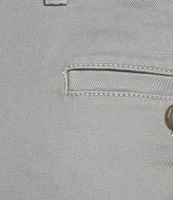 Roundtree & Yorke The Cloud Collection 8#double; Flat-Front Tech Pocket Washed Chino Shorts
