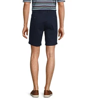 Roundtree & Yorke The Cloud Collection 8#double; Flat-Front Tech Pocket Washed Chino Shorts