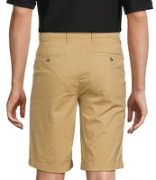 Roundtree & Yorke The Cloud Short Collection 11#double; Flat Front Washed Chino Shorts
