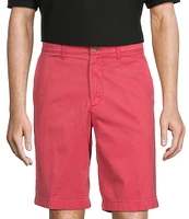 Roundtree & Yorke The Cloud Short Collection 11#double; Flat Front Washed Chino Shorts