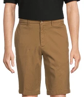 Roundtree & Yorke The Cloud Short Collection 11#double; Flat Front Washed Chino Shorts